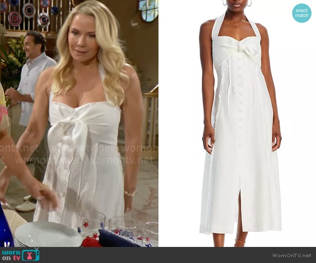 Cult Gaia Brylie Dress worn by Brooke Logan (Katherine Kelly Lang) on The Bold and the Beautiful