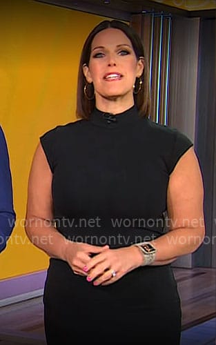 Dana Jacobson’s black midi dress on CBS Mornings