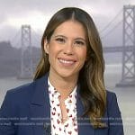 Deirdre’s white heart print blouse on NBC News Daily