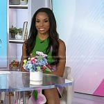 Devyn Simone’s green and pink asymmetric dress on Today