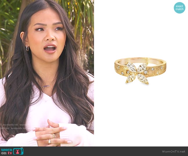 Dilamani Diamond Florette Ring worn by Jenn Tran on The Bachelorette