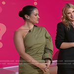Donna’s khaki one-shoulder dress on Today
