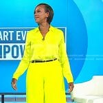 Dr. Anita Phillips’s neon yellow shirt and wide-leg pants on Today