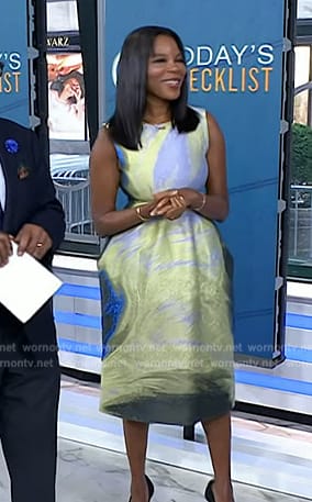 Dr. Michelle Henry's abstract textured dress on Today