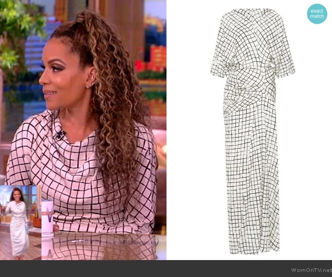 Dries Van Noten Dare Printed Silk-Blend Maxi Dress worn by Sunny Hostin on The View