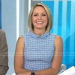 Dylan’s blue check tweed mini dress on Today