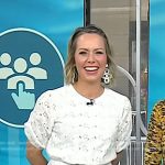 Dylan’s white eyelet peplum top on Today