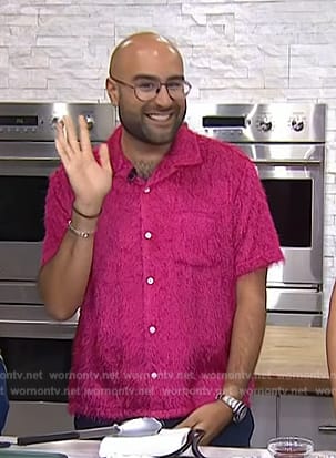 Edy Massih's pink textured shirt on Today