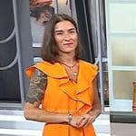 Elena Oliver’s orange ruffle front dress on Today