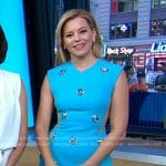 Elizabeth Banks’s blue cutout embellished dress on Good Morning America