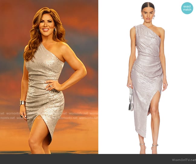 Elliatt Galena Dress worn by Emily Simpson on The Real Housewives of Orange County