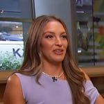 Emily Orozco’s blue one shoulder top on Access Hollywood