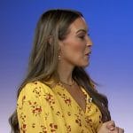 Emily Orozco’s yellow floral print dress on Access Hollywood