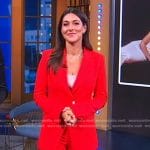 Erielle’s red blazer and pant suit on Good Morning America