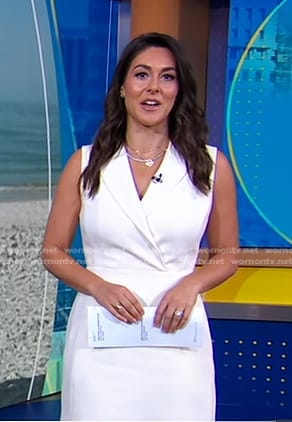 Erielle's white surplice dress on Good Morning America