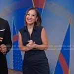 Eva’s navy ruched sleeveless dress on Good Morning America