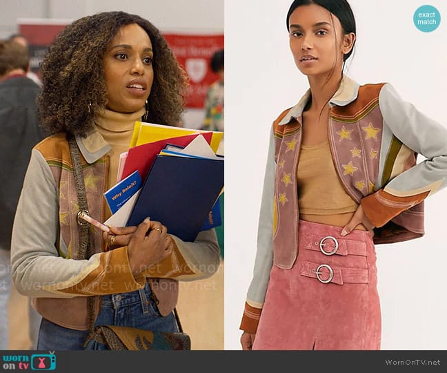 Free People Stars Are Blind Jacket worn by Paige Alexander (Kerry Washington) on UnPrisoned