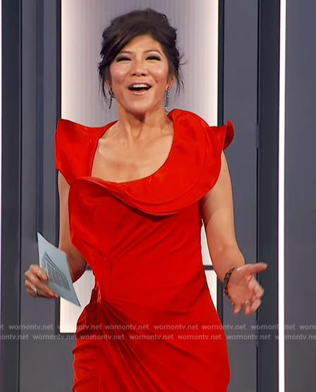 Julie's red ruffle dress on Big Brother