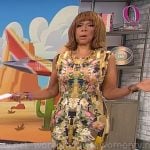 Gayle King’s mirrored bird and flower print dress on CBS Mornings
