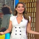 Ginger’s white double breasted dress on Good Morning America