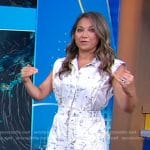 Ginger’s white floral jumpsuit on Good Morning America