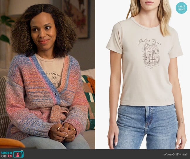 Golden Hour J'adore Paris Graphic T-Shirt worn by Paige Alexander (Kerry Washington) on UnPrisoned