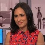 Grace Bastidas’s red floral top on NBC News Daily