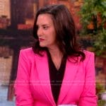 Gretchen Whitmer’s pink ruched sleeve blazer on The View