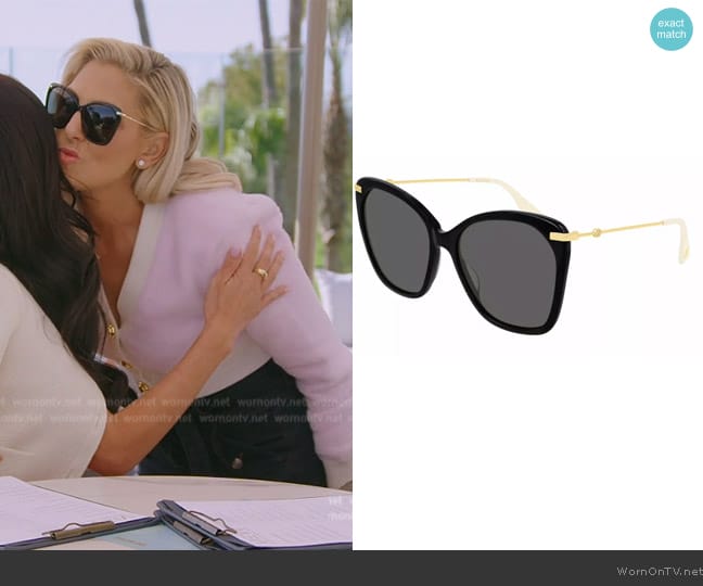 Gucci GG0510s Sunglasses worn by Gina Kirschenheiter on The Real Housewives of Orange County