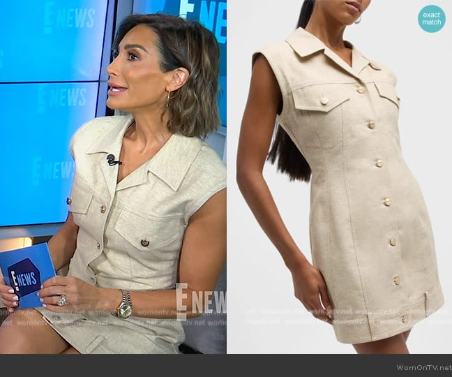 Cult Gaia Tanith Mini Shirtdress worn by Courtney Lopez on E! News