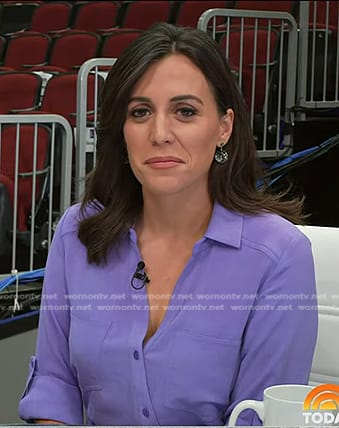 Hallie Jackson's purple shirtdress on Today