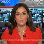 Hallie Jackson’s red zip front dress on Today