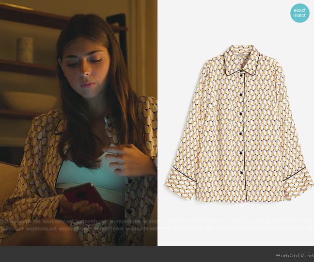 H&M Pattern Shirt worn by Sara (Carmen Arrufat Blasco) on Elite