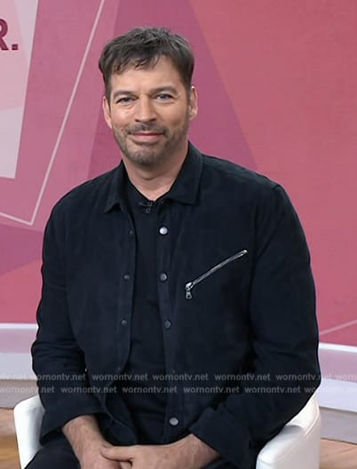 Harry Connick Jr's black denim jacket on Today