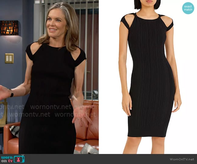 Herve Leger Twisted Sleeve Ribbed Dress worn by Diane Jenkins (Susan Walters) on The Young and the Restless