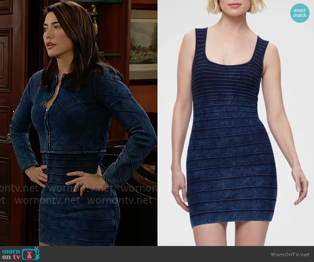 Herve Leger The Brooklyn Dress worn by Steffy Forrester (Jacqueline MacInnes Wood) on The Bold and the Beautiful