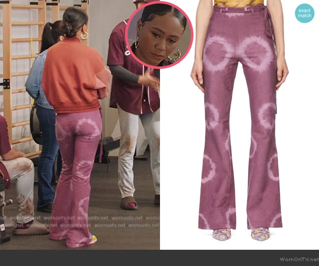 Heste Jente Purple Trousers worn by Keisha (Netta Walker) on All American Homecoming