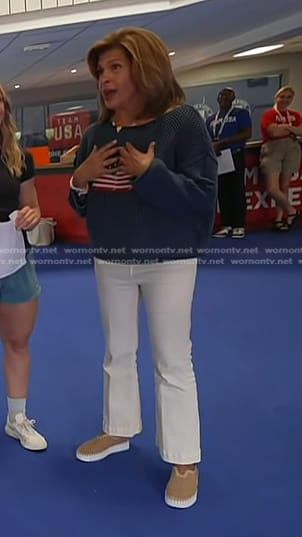 Hoda’s beige sneakers on Today