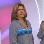 Hoda’s gray stripe hoodie on Today