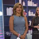 Hoda’s grey belted denim midi dress on Today