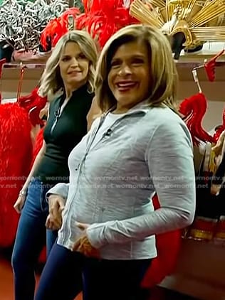 Hoda's light grey zip jacket on Today