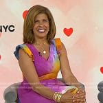 Hoda’s multicolor tie dye midi dress on Today