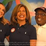 Hoda’s navy polo shirt on Today