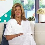 Hoda’s white pointelle knit dress on Today