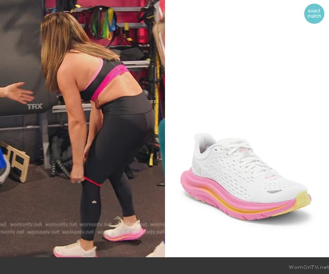 Hoka Kawana Running Shoes in White Nimbus Cloud worn by Emily Simpson on The Real Housewives of Orange County