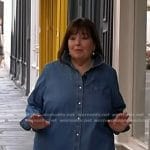 Ina Garten’s blue chambray button down shirt on Today