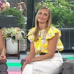 Jasmine Snow’s yellow floral ruffle top on Today