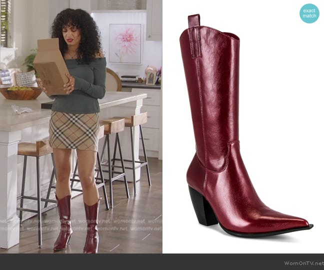 Jeffrey Campbell Reckon Boots worn by Olivia Baker (Samantha Logan) on All American