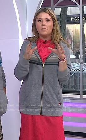 Jenna’s gray stripe hoodie on Today