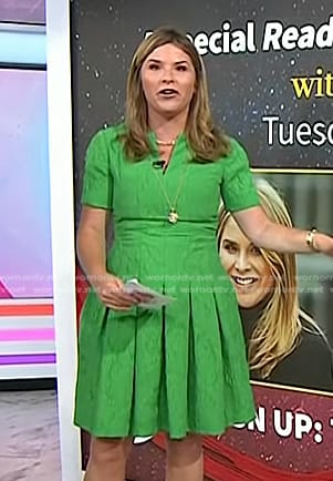 Jenna’s green pleated mini dress on Today